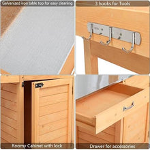 Potting Bench, Potting Table Tool Chests & Cabinets Garden Workbench 112 x 46 x 125 cm L x W x H Work Station Table
