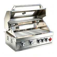 32-Inch Built-In Propane Gas Grill Head, 5 Burner, 304 Stainless Steel, 63,100 BTUs, Infrared Rear Burner, Natural Gas Convertible, Outdoor Cooking