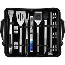 SDVantage BBQ Grill Accessories Set20 PCS BBQ Grill Tools Set, Stainless Steel Grill Set with Thermometer & Storage Bag,Complete Grilling Accessories in Portable Bag