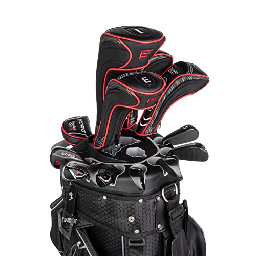 Founders Club Bomb Men's Golf Club Set with 14 Way Organizer Black Bag Right Hand (Graphite Senior)