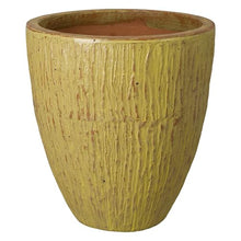 Emissary 26in Yellow Stoneware Round Planter
