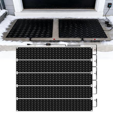 Heated Snow Melting Mats for Entrances/Stairs w/6 ft Cord, Outdoor Non-Slip Heated Outdoor Walkway Mat Heated Driveway Pad, Outdoor De-Icing Mat,Winter Removal and Ice Melt Product(5 Pcs,10IN x 15IN)