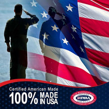 American Flag 10x19 Made in USA – Heavy Duty Outdoor US Flag Premium 200D SolarMax Nylon, Embroidered Stars & Sewn Stripes, Durable Canvas Header with Rope and Thimbles – Collins Flags