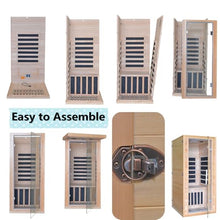 Kang Share Infrared Sauna Room for Home 1 Person 1260W, 7-Piece Graphene Carbon Heating Plate Dry Sauna