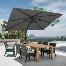 MPL Shade 9' X 12' Cantilever Patio Outdoor Umbrella with Base Included