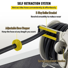 Fuel Hose Reel 33-66 FT Retractable Diesel Cord Reel W/Automatic Refueling Gun for Garden Watering Car Tank Truck Washing Durability, Efficience(50 ft 0.75 inch)