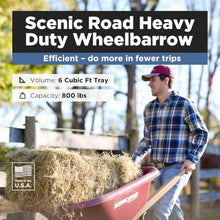 Scenic Road Wheelbarrow 6 Cu Ft 800lb Flat Free Tire (Model M6-1FF)