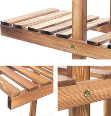 RWGOVLU Plant Stand Flower Stands Wooden Plant Flower Display Stand Wood Pot Shelf Rack Outdoor Indoor Landing Multi-layer Pots Holder