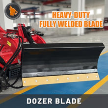Mini Skid Steer Loader Attachments Hydraulic Dozer Blade, 43" Wide Snow Plow Blade, Max Tilt Angle of 30 °, Loader Accessory for Handling Snow, Accumulated Soil and Debris