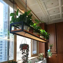 Flower Pot Rack Storage Ceiling Shelf Hanging Planters For Indoor Plants - Hanging Flower Pot For Wall And Ceiling Mounting - Plant Holder For Bar Garden Balcony, Wood An,120X25X15Cm