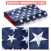 VICDRIA 20x30 American Flags for Outside Embroidered Stars Brass Grommets