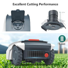 Kindevieft Electric Mower Robot, Garden Lawn Mower, Cutting Width 19cm, App Control, Automatic Lawn Mower for Lawns up to 1500m², Automatic Charging, Lawn Care for Gardening,Grey