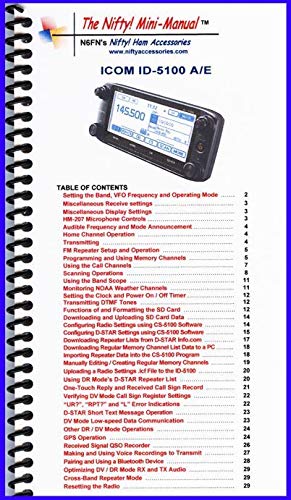 Icom ID-5100A Deluxe VHF/UHF D-Star Transceiver Bundle with Programming Software, Mini-Manual & Quick Reference Card