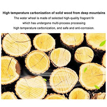 Wood Water Wheel Fountain Feng Shui Wheels Yard Decorative Outdoor,Garden Decoration Water Feature with Bamboo Tube and Water Pump, Rustic Ornamental Waterfall Fountain for Outdoor Garden Patio Back