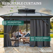 YITAHOME 10x10FT Gazebo Polycarbonate Hardtop Double Roof Canopy