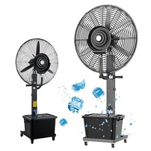 GFJYKDL Outdoor Misting Fan, 90° Oscillating Pedestal Spray Fan for Patios, Greenhouses & Restaurants, Industrial-Grade with 11 Gal Tank, 26in Black Floor Fan,One Color-650mm/26in
