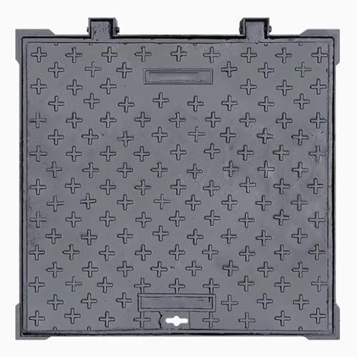 LWJQRSP Ductile Cast Iron Square Cover - Class B Non-Slip Manhole & Septic Tank Cover for Garden and Ga (80x80cm) - Heavy-Du Weather Resistant