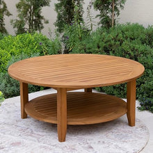 Cambridge Casual Arie Teak Patio Coffee Table, 40-Inch, Natural Teak, 100% Indonesian Teak Wood