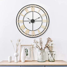 WKNHHL Outdoor Garden Wall Clock, 80 Cm Large Round Metal Garden Clock Roman Numerals Retro Waterproof Outdoor Clock Indoor Outdoor Decoration Outside Clock,B