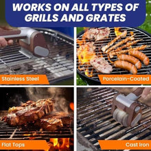 Cordless Rechargeable BBQ Tool, Electric Grill Cleaner Bristle Free with 350 RPM Stainless Roller, 304 Stainless Steel Power Roller, No Bristles, No Preheating (3)