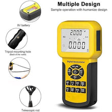 FRAHS Digital Anemometer, Handheld Airflow Wind Meter Backlight Wind Speed Anemometer, Backlight Wind Speed Meter for Measuring Wind Speed