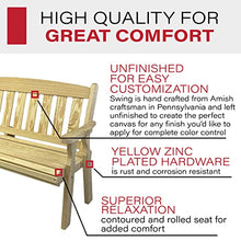 Amish Casual Outdoor Heavy Duty 800 LB Mission Pressure Treated Garden Bench(5 Foot, Unfinished)