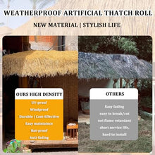 MXJCKSOQ Tiki Bar Umbrella Cover - Synthetic Flame Retardant Palm Thatch Natural Look Decoration for Garden Gazebo Patio - Size: 0.5x8m/1.6x26ft,Marrone Scuro-0.5x8m