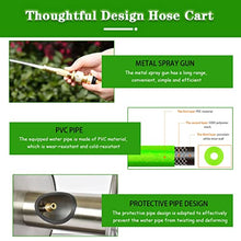 Garden hose reels Hose Reels,Washer Reel, Hose Reel Cart Water Hose Reel Cart Stainless Steel Durable Hose Cart, Wall-Mounted Pipe Storage Rack, Garden Watering Tool, Easy to Install(Hose Cart+30m Pip