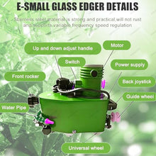 Small Glass Edging Machine, Electric Portable Glass Edger, Straight Round Bevel Edge Trimmer Grinder, Straight Round Bevelled Glass Edging Grinder Glass Acryl Polisher for Glass Stone Green
