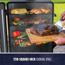 Pit Boss Navigator 3-Series WiFi & Bluetooth Wood Pellet Vertical Smoker with LCD Digital Controller, 1,118-Sq. In. 5-Rack Cooking Space, 130°F to 420°F Temp Range, Meat Probe, 50 lb. Pellet Hopper