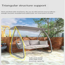 KJLYLPP Outdoor Balcony Rocking Chair, 2-Person Outdoor Patio Swing Chair, Simple Waterproof Sunscreen Courtyard Hanging Sunshade, for Garden, Balcony, Backyard