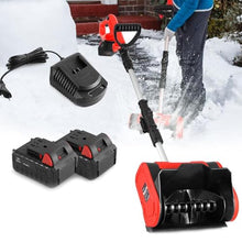 1200W Handheld Electric Snow Blower,Cordless Snow Shovel for 20V Battery, Brushless Cordless Snow Blower, Battery Snow Blower (2battery) for Patio, Playground, Farm