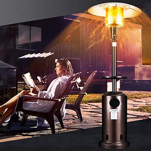 Outdoor Patio Heater Gas Heater Fast Heating Energy Efficient Radiator Safe Low Energy Dumping Protection Floor Standing with Wheels Garden Wedding - 223cm(88in)