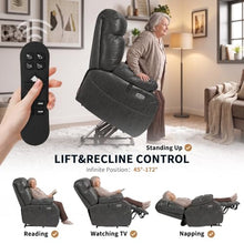 EONIX Zero Gravity Power Lift Recliner Chair for Big Man, Cloud Smoky Grey
