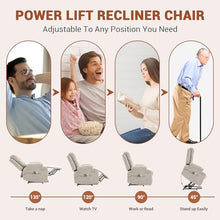 Garvee Oversized Power Lift Recliner Chair for Big and Tall with Wide Seat