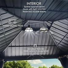 Kozyard Alexander 12' x 14' Hardtop Gazebo, Aluminum Frame