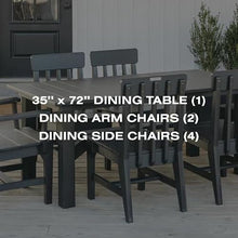 Breeo X Series 7pc Dining Table - 35"x72" - Outdoor Patio Furniture Set