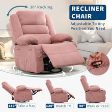 Takywep Corduroy Swivel Rocker Recliner Chair 360 Swivel 30 Rock