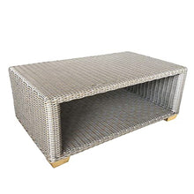 Padma's Plantation Nautilus Outdoor Coffee Table - Kubu Weave, Aluminum Frame Aluminum