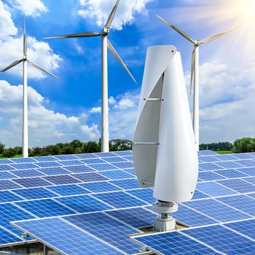 HUIZHITENGDA 1500W Coreless Permanent Magnet Wind Turbine Generator (White)