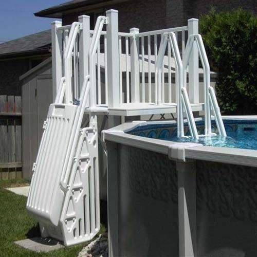 Vinyl Works Above Ground Swimming Pool Resin Deck Kit - Taupe 5 x 5 Feet