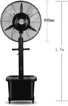 DFEDHF Powerful fan Fan Misting Spray Humidifier Quiet Tower Atomization Commercial Vertical Oscillating Fan Industrial Rotating Mobile Cooling 3 Speed 43L Water Tan Spray