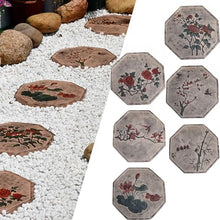 Outdoor Stepping Stones,1Pcs Stepping Stones for Garden,Paver Stones,Garden Stepping Stones Outdoor,Round Stepping Stones Decorative Garden Stones，Oriental Style Stepping Stone for Decor(1 PACK)