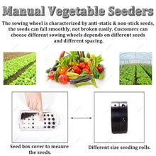 DOZPAL Manual Vegetable Seeders - 1/2/3/4/5/6 Row Garden Spreaders, Hand Push Seeder with Adjustable Row Spacing & Depth for Plants Parsley Cabbage Radish 6Row