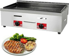 Gas Griddle LPG Commercial Stainless Steel Heavy Duty Restaurant Outdoor Tabletop Griddle Gas Baking Plate Burger Grill Burners for Camping, Tailgating, Kitchen-BBQ Grill with Knobs & Ignition