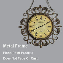 NUHSLF Outdoor Wall Clock Weatherproof,8 Inches Garden Wall Clocks Outdoor Metal Garden Ornaments Outdoor,Quartz Clock Roman Numerals Beautiful snery