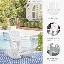 Signature Design by Ashley Sundown Treasure HDPE Patio Rocking Chair, White