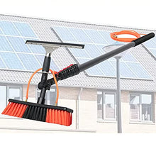 SHENGSHIYU Window Cleaning Washing Rod Cleaner Kit 2in1 with Scraper Cleaning Brush Equipment Outdoor Cleaning Tool and Solar Panel Water Supply Brush Plumbing Tool,3.6M(12FT)