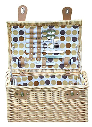 Storage Basket,Handmade Picnic 4 Person, Foldable basket-40x 28x23 cm