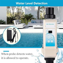 Saltwater Chlorinator Device, Pool Salt Chlorinator with LED Control Panel, Automatic Cleaning Salt Water Pool Chlorine Machine for In Ground Swimming Pool 8g/h,12g/h,16g/h,20g/h,EC-12 (Size:12-14)